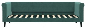 Sofá-cama 80x200 cm veludo verde-escuro