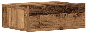 Mesa cabeceira suspensa 2 pcs madeira velha 40x32x15 cm