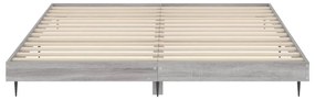 Estrutura de cama 120x200 cm derivados de madeira cinza sonoma
