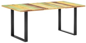 Mesa de jantar 180x90x76 cm madeira recuperada maciça