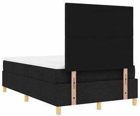 Cama Box Spring com Colchão e LED Preto 120x200 cm Tecido