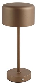 LED Candeeiro de mesa moderno castanho recarregável - Poppie Candeeiro de mesa moderno castanho recarregável - Poppie Moderno