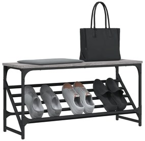 Sapateira 90x30x45 cm derivados de madeira cinzento sonoma