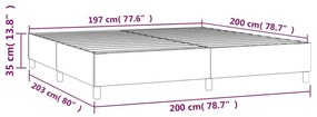 Estrutura de cama sem colchão 200x200 cm veludo preto