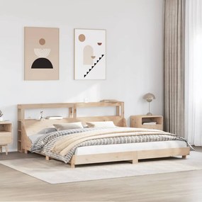 vidaXL Cama sem colchão 180x200 cm madeira de pinho maciça