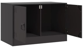 Móveis de TV 2 pcs 67x39x44 cm aço preto