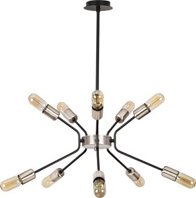 Chandelier Ve – Preto Níquel – 60 cm (Diâmetro) x 80 cm (Altura)