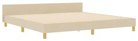 Cama vidaXL Creme 200x200 cm Tecido