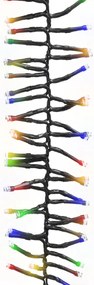 Cordão de luzes agrupadas 3000 luzes LED 23 m PVC multicolorido