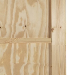 Porta Deslizante vidaXL com Conjunto de Hardware 78x202 cm Madeira Sól