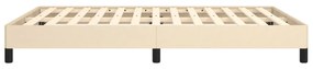 Estrutura de cama sem colchão 140x200 cm tecido cor creme