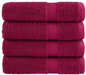 Toalhas de banho premium SOLUND 4pcs 100x150 cm 600 gsm bordô