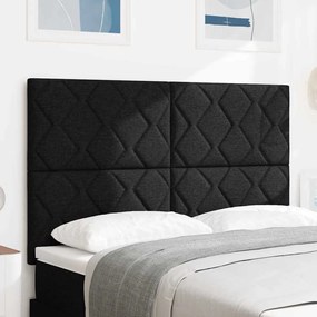 vidaXL Cabeceira Preta com Design de Blocos de Diamante 160 cm em Tecido