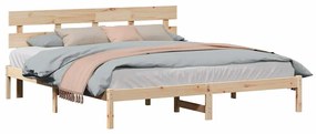 Estrutura de Cama de Madeira de Pinho da Madeira Natural