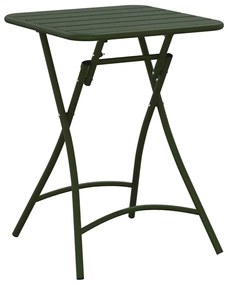 Mesa de Jardim Verde Escura Rebatível 55x55x73 cm - Aço