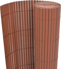 vidaXL Cerca para Jardim Castanho 150 x 500 cm PVC