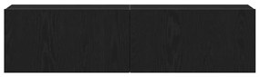 Móvel de TV 120x30x30,5cm derivados de madeira carvalho preto