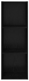 Gabinete para TV com prateleira Carvalho preto 37 x 37 x 107 cm