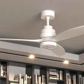 Ventoinha de teto EnergySilence Aero 5200 Branca Design 40 W e 52’’ com motor DC, luz LED e comando à distância