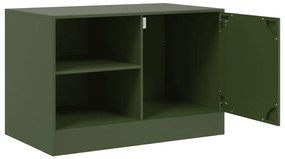 Móveis de TV 2 pcs 67x39x44 cm aço verde azeitona