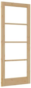 Porta Interior com Vidro "ORKDAL" 83x202x4 cm em Madeira de Pinho