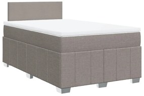 Cama boxspring c/ colchão 120x190cm tecido castanho-acinzentado