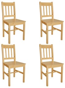 vidaXL Cadeiras de jantar 4 pcs madeira de pinho