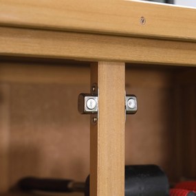 Armário de Jardim em Madeira com Teto Galvanizado – Armoire Bois – Nat