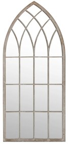 Espelho de jardim p/ uso exterior ferro 70x30 cm cor de areia