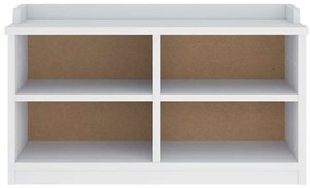 Banco de entrada SANDNES Branco 87x40x50 cm pinho maciço