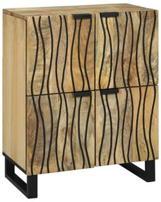 vidaXL Buffete 60 x 33.5 x 75 cm - Feito em Madeira de Mangueira e Madeira de Engenharia