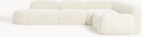 Sofá de canto modular XL em teddy Wolke (4 lugares)