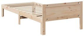 Cama sem colchão 90x200 cm madeira de pinho maciça