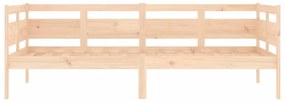 Sofá-cama madeira de pinho maciça 90x190 cm