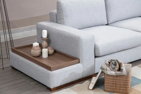 Sofá de Canto Loop – Cinzento Claro – 246 cm x 308 cm