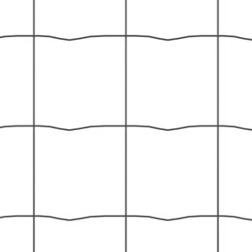 Cerca Euro com 13 Postes 1.2x25 m Aço Galvanizado Cinza