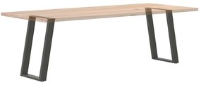 Pés para mesa de jantar em formato de U, 2 peças, antracite, 60x(72-73