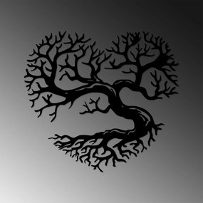 Acessório Decorativo de Parede Coração de Árvore – Preto – 64 x 70 cm