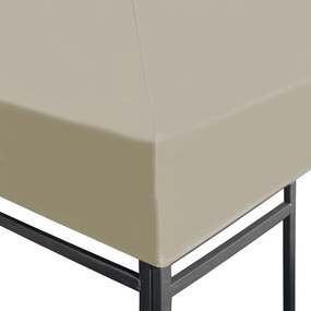 Cobertura de gazebo 310 g/m² 3x3 m bege