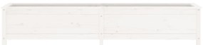 Canteiro elevado de jardim 199,5x40x39 cm pinho maciço branco