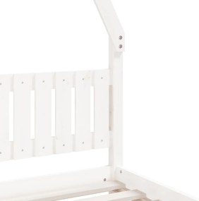 Estrutura de cama infantil 90x200 cm pinho maciço branco