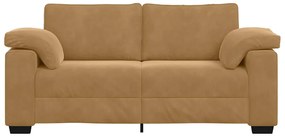 Sofá-luvas 140 cm veludo castanho