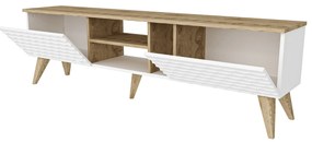 Móvel TV Egg – Branco Nogueira – 180 cm x 53 cm x 35 cm