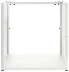 Suporte para lenha 40x40x40 cm aço laminado a frio branco