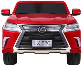 Carro elétrico para Crianças 24V 4x4 2 Lugares Lexus LX570 Rodas de EVA, Assento de couro Vermelho Pintado