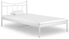 vidaXL Estrutura de cama 100x200 cm metal branco