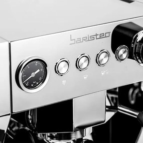 Máquina de café Baristeo Brava espresso barista profissional, máquina profissional com pré-infusão ajustável, bomba de 15 bar, caldeira dupla