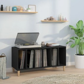 vidaXL Armário para discos 100x38x48 cm derivados de madeira preto