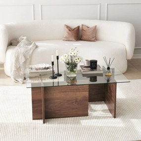 Mesa de Centro Escape – Nogueira – 105 cm x 40 cm x 65 cm