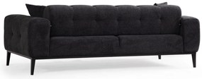 Sofá-cama de 3 Lugares Athena – Preto – 225x92x76 cm